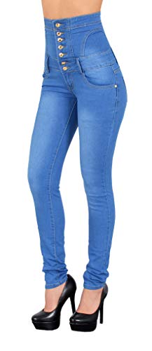 ESRA Damen Jeans Jeanshose Skinny Damen Hose High Waist Hochbund bis Übergrösse J11 von ESRA