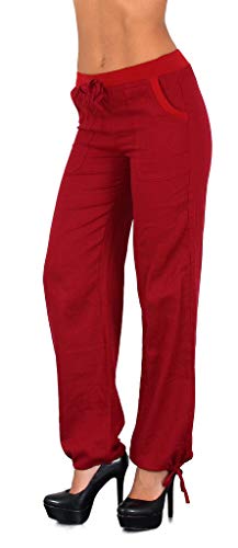 ESRA Damen Hose Leinenhose Pumphose Sommerhose - aktuelle Farben H02 von ESRA