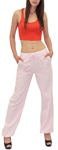 ESRA Damen Hose Leinenhose Pumphose Sommerhose - aktuelle Farben H02 von ESRA