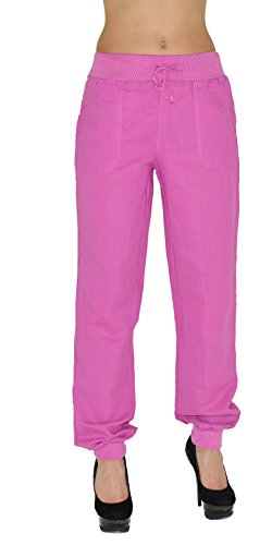 ESRA Damen Hose Leinenhose Pumphose Sommerhose - aktuelle Farben H02 von ESRA