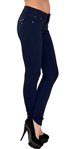 ESRA Damen Hose Röhrenhose Treggings Stretch Hose elastische Tregging bis Übergröße T01 von ESRA