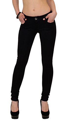 ESRA Damen Hose Röhrenhose Treggings Stretch Hose elastische Tregging bis Übergröße T01 von ESRA