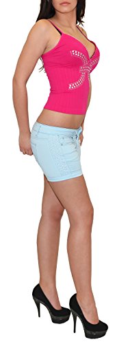 ESRA Damen Hotpants Damenshorts Hot-Pants Damen Shorts Kurze Hose Damen H35 von ESRA