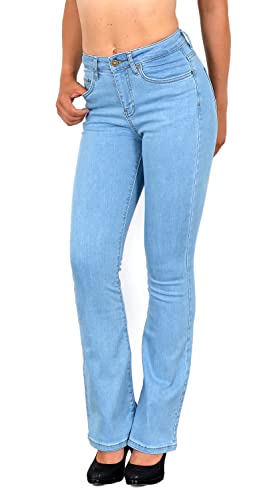 ESRA High Waist Jeans Damen Bootcut Schlaghose Damen Jeans Hose von ESRA