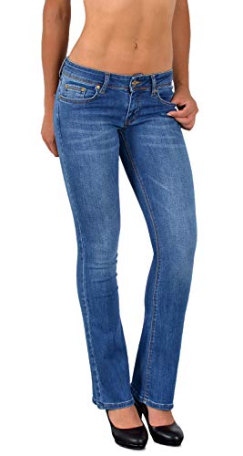 Bootcut Jeans Damen Jeans Damen Bootcut Jeans Bootcut Damen Jeans Bootcut Jeans Damen Stretch Jeanshose Damen Low Waist Jeans Damen Weite Hose Damen Flared Schlaghose Hüftjeans bis Übergröße B600 von ESRA