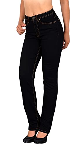 ESRA Damen Jeans Hose High Waist Jeans Damen Straight Leg Hose bis Übergröße G300 von ESRA