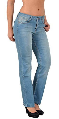 ESRA Damen Jeans Hose High Waist Jeans Damen Straight Leg Hose bis Übergröße G300 von ESRA