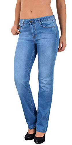 ESRA Jeans Damen Straight High Waist Stretch Jeanshose G200 von ESRA