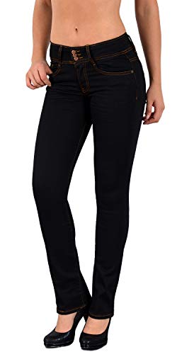 ESRA Bootcut Jeans Damen Low Waist Jeans Damen Stretch Schlaghose bis Übergröße B200 von ESRA