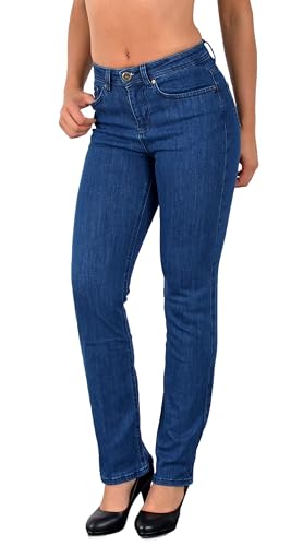 ESRA Jeans Damen High Waist Damen Jeans Gerade Schnitt Hochbund bis Übergröße G400 von ESRA