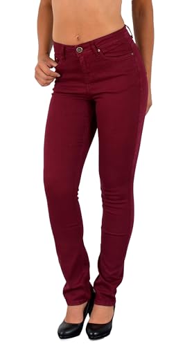 ESRA Damen Jeans Hose Jeanshose Damen Hochbund Straight-Fit gerader Schnitt High Waist Hose Jeans Damen Hose Straight Jeans Damen Stretch bis Übergröße Hose Plus Size G1300 von ESRA