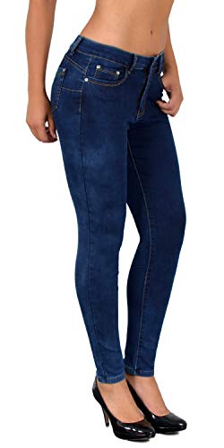 ESRA Damen Jeans Jeanshose Damen Skinny Jeanshosen Pushup Hose bis Übergröße S900 von ESRA