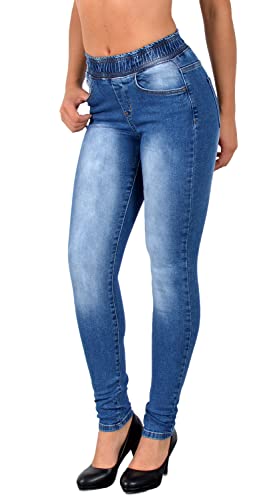 Damen Jeans Skinny Jeans Damen High Waist Jeans Damen Skinny elastischer Gummi-Bund Jeans Damen Stretch Skinny Damen Jeans Stretch Jeggings Damen High Waist Jeans mit Gummibund Damen Übergröße J291 von ESRA