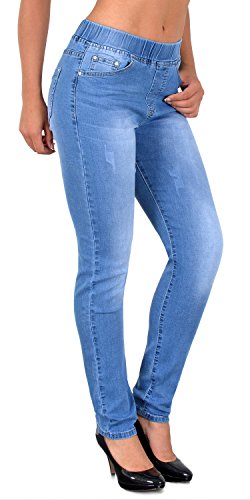 Damen Jeans Skinny Jeans Damen High Waist Jeans Damen Skinny elastischer Gummi-Bund Jeans Damen Stretch Skinny Damen Jeans Stretch Jeggings Damen High Waist Jeans mit Gummibund Damen Übergröße J291 von ESRA