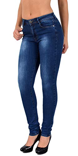 ESRA Damen Jeans Jeanshose Damen Skinny High Waist Hochbund Stretch Hose bis Übergröße S700 von ESRA