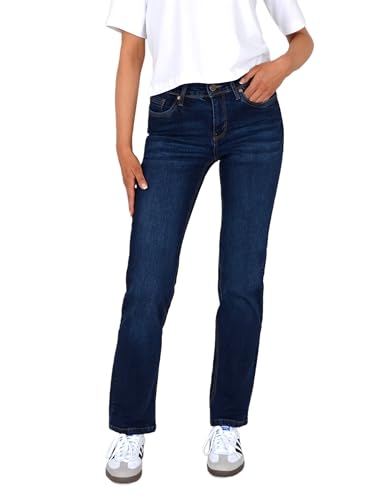 ESRA Damen Jeans Hose gerader Schnitt Straight Fit Jeanshose Damen bis Übergröße J260, J35, 40 von ESRA