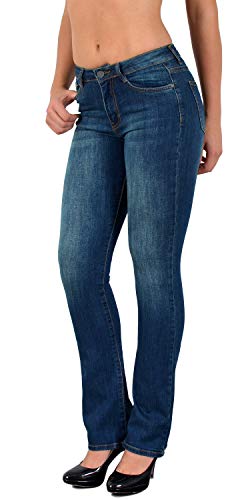 ESRA Jeans Damen High Waist Bootcut Jeans Damen Stretch Weite Hose bis Plus Size B700 von ESRA