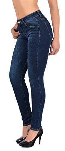 ESRA Damen Jeans Jeanshose Damen High-Waist Hochbund Hose bis Übergröße S400 von ESRA