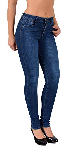 ESRA Damen Jeans Jeanshose Damen Skinny High Waist Hochbund Hose bis Übergröße S300 von ESRA