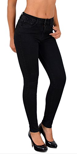 ESRA Damen Jeans Jeanshose Damen Skinny High Waist Hochbund Hose bis Übergröße S300 von ESRA