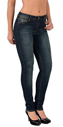 ESRA Damen Jeans Jeanshose Damen Skinny High Waist Hochbund Hose bis Übergröße S300 von ESRA