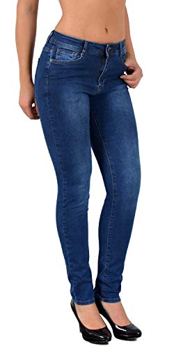 ESRA Damen Jeans Jeanshose Damen Skinny High Waist Hochbund Hose bis Übergröße S300 von ESRA