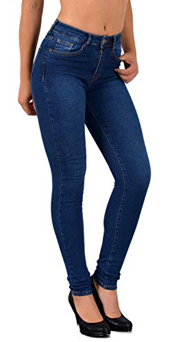 ESRA Damen Jeans Jeanshose Damen Skinny High Waist Hochbund Hose bis Übergröße S300 von ESRA