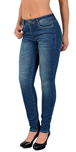 ESRA Damen Jeans Jeanshose Damen Skinny High Waist Hochbund Hose bis Übergröße S300 von ESRA