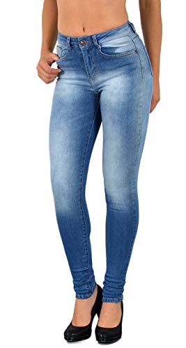 ESRA Damen Jeans Jeanshose Damen Skinny High Waist Hochbund Hose bis Übergröße S300 von ESRA