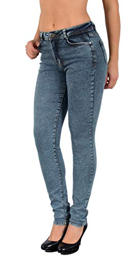 ESRA Damen Jeans Jeanshose Damen Skinny High Waist Hochbund Stretch Hose bis Übergröße S700 von ESRA