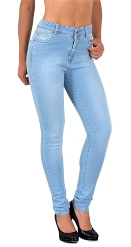 ESRA Damen Jeans Jeanshose Damen Skinny High Waist Hochbund Stretch Hose bis Übergröße S700 von ESRA