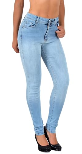 ESRA Damen Jeans Jeanshose Damen Skinny High Waist Hochbund Stretch Hose bis Übergröße S700 von ESRA