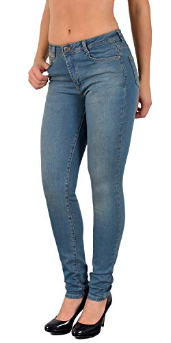 ESRA Damen Jeans Jeanshose Damen Skinny High Waist Hochbund Stretch Hose bis Übergröße S700 von ESRA