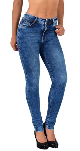 ESRA Damen Jeans Jeanshose Damen Skinny High Waist Hochbund Stretch Hose bis Übergröße S700 von ESRA