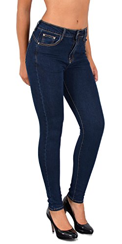 ESRA Damen Jeans Jeanshose Damen Skinny Jeanshosen Pushup Hose bis Übergröße S900 von ESRA