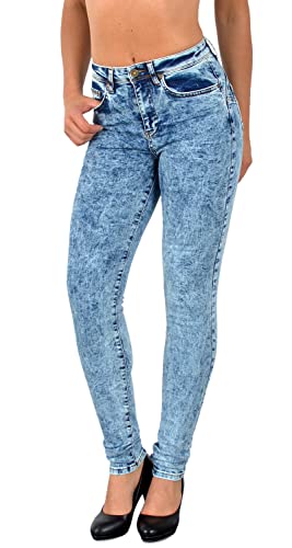 ESRA Damen Jeans Jeanshose Damen Skinny Jeanshosen Pushup Hose bis Übergröße S900 von ESRA