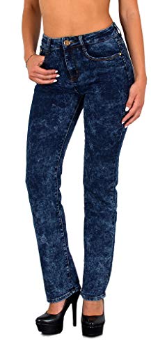 ESRA Jeans Damen Straight High Waist Stretch Jeanshose G200 von ESRA