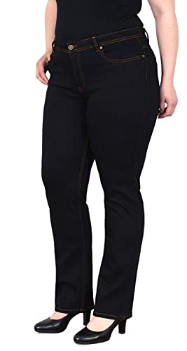 ESRA Damen Jeans Schwarz Hose von ESRA
