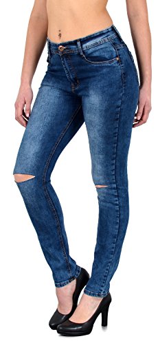 ESRA Damen Jeans Jeanshose Damen Skinny High Waist Hochbund Stretch Hose bis Übergröße S700 von ESRA
