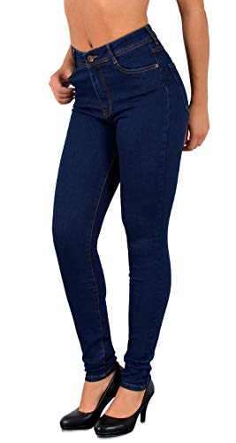 ESRA Damen Jeans Jeanshose Damen Skinny High Waist Hochbund Stretch Hose bis Übergröße S700 von ESRA