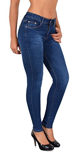 ESRA Damen Jeans Jeanshose Damen Skinny High Waist Hochbund Stretch Hose bis Übergröße S700 von ESRA