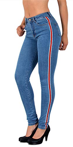 ESRA Damen Jeans Jeanshose Damen Skinny Jeanshosen Pushup Hose bis Übergröße S900 von ESRA