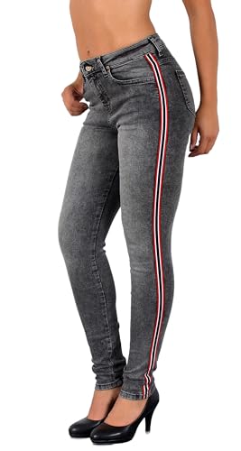 ESRA Damen Jeans Jeanshose Damen Skinny Jeanshosen Pushup Hose bis Übergröße S900 von ESRA