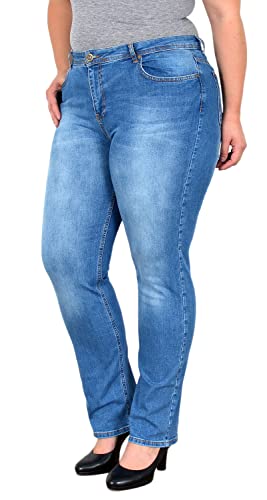 ESRA Damen Jeans Straight Jeans Damen High Waist Jeanshose Gerades Bein Plussize FG3 von ESRA