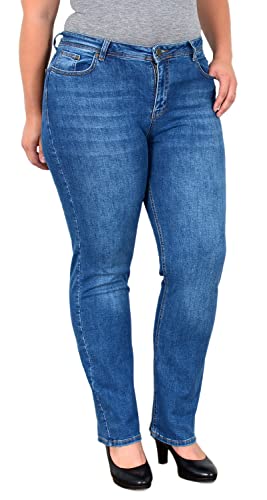 ESRA Damen Jeans Straight Jeans Damen High Waist Jeanshose Gerades Bein Plussize FG3 von ESRA