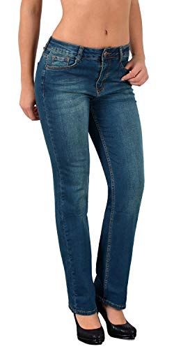 ESRA Damen Jeans Straight Stretch Damen Jeanshose G200 von ESRA