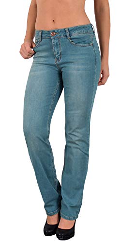 ESRA Damen Jeans Stretch Jeans Damen High Waist Jeans Straight bis Übergröße G400 von ESRA