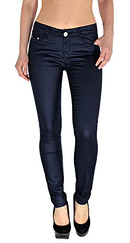 ESRA Damen Lederhose Kunstlederhose Damen Hose in Leder Optik bis Übergrösse J295 von ESRA