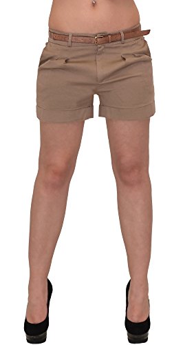 ESRA Damen Shorts Kurze Hose Baumwolle Damen Sommerhose Damenshorts aktuelle Farben H31 von ESRA