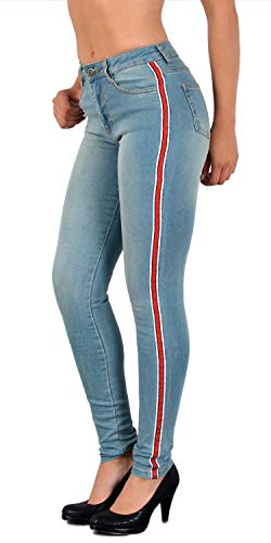 ESRA Damen Jeans Jeanshose Damen Skinny Jeanshosen Pushup Hose bis Übergröße S900 von ESRA